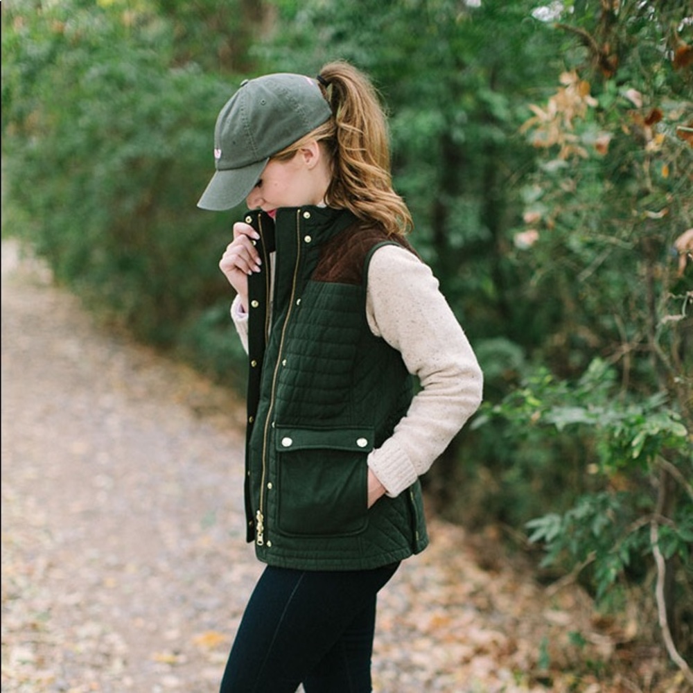 Vineyard Vines Olive Green Quilted Hunting Vest